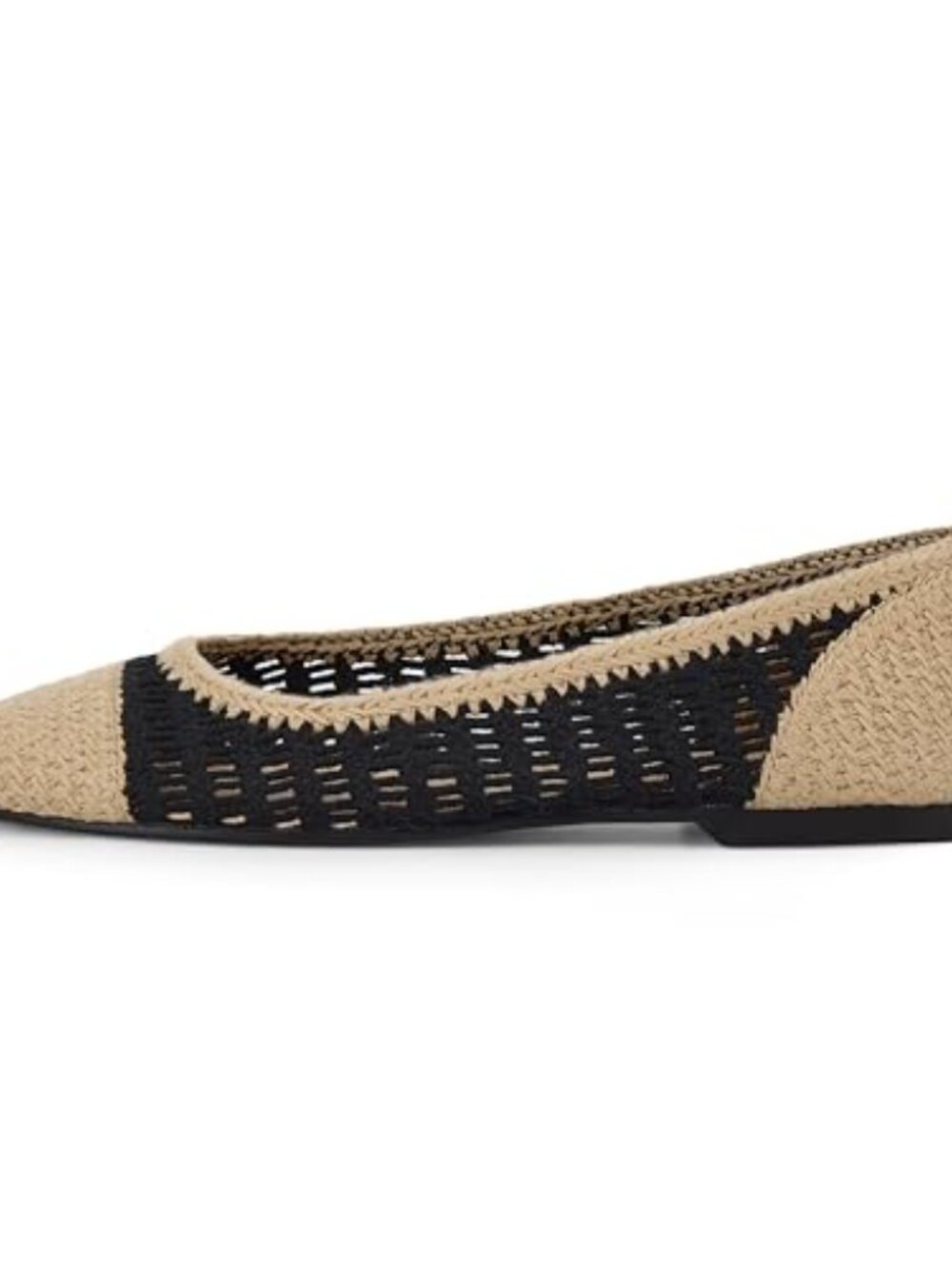 Woven Raffia Ballet Flats Women Mesh Mary Jane Espadrilles Round Toe Casual - Picture 2 of 7